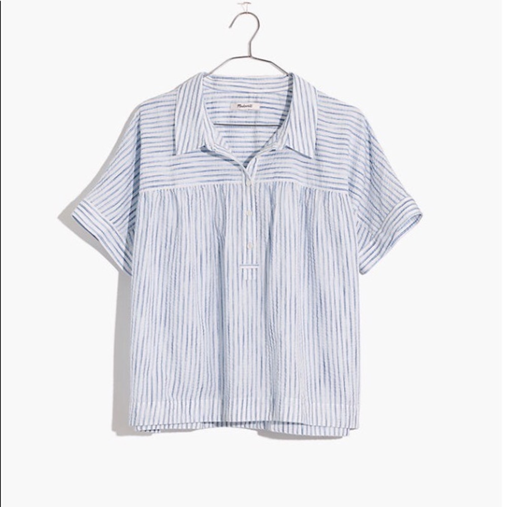 Madewell Shirred-Yoke Popover Top NEVER WORN